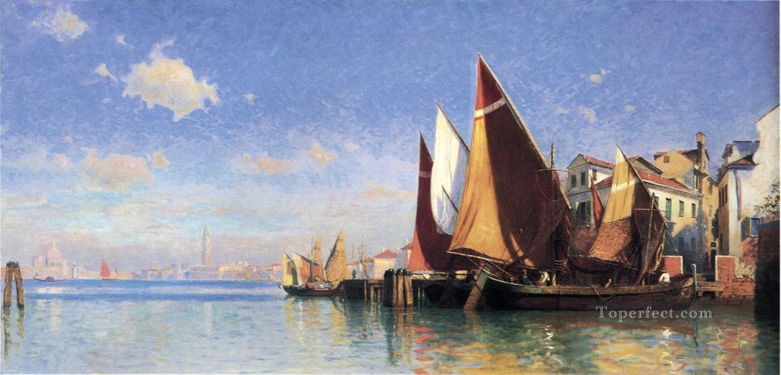 Venice I seascape boat William Stanley Haseltine Oil Paintings